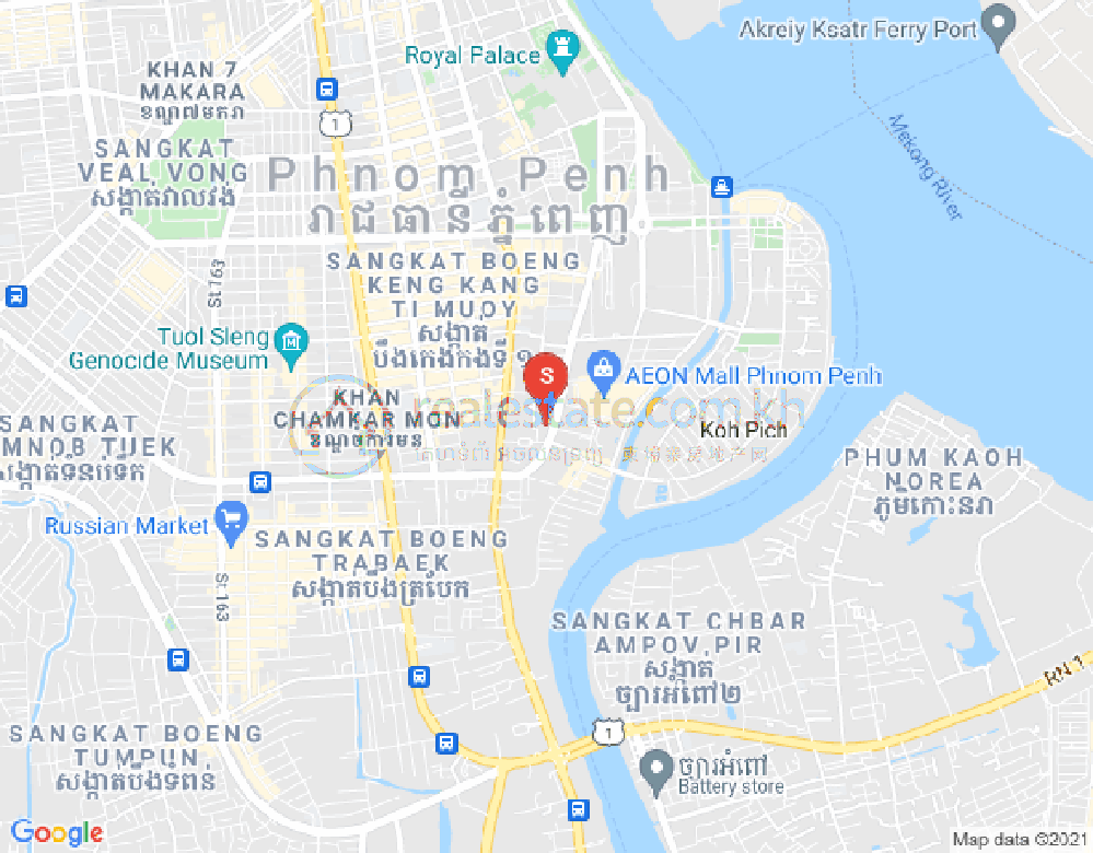 百色河分区, 占卡蒙, 金边地图