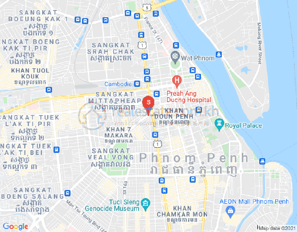 Mapa: Ou Ruessei 4, 7 Makara, Phnom Penh
