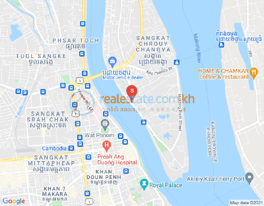 Mapa: Chroy Changvar, Phnom Penh