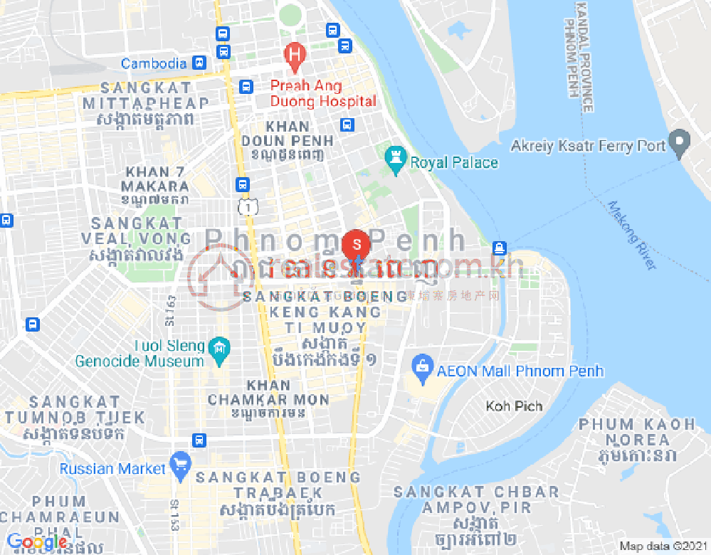 Mapa: Properties Dabest, BKK 3, Boeng Keng Kang, Phnom Penh