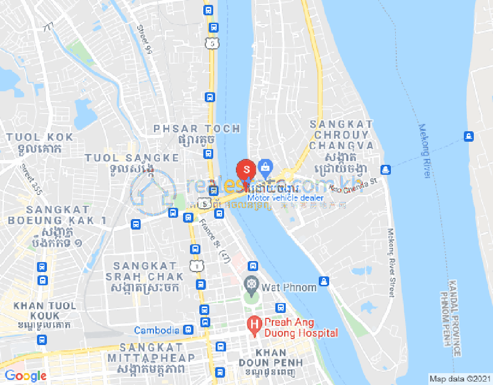 水净华区, 金边地图
