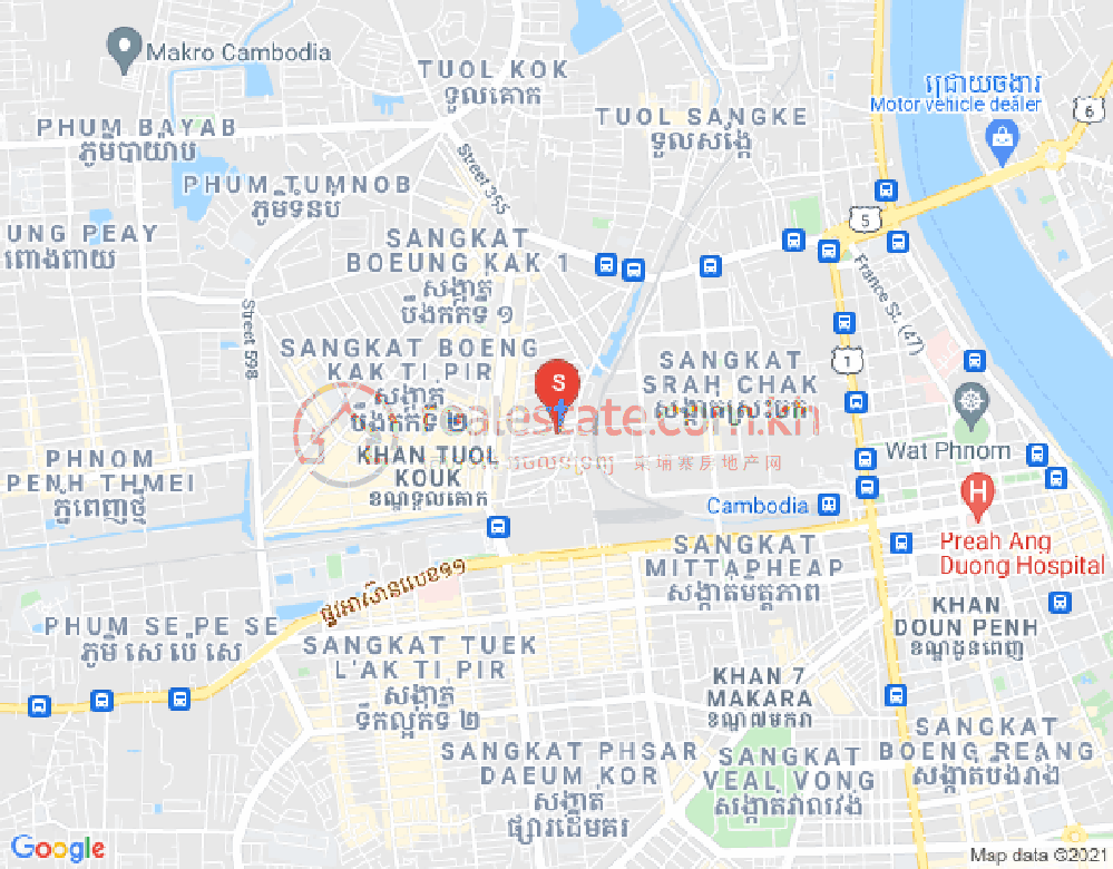 610, 万谷湖1分区, 堆谷区, 金边地图