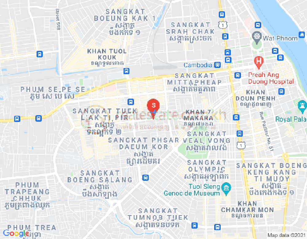 Map of Phsar Depou III, Toul Kork, Phnom Penh