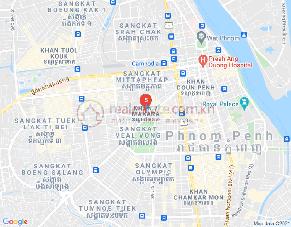 Map of 7 Makara, Phnom Penh