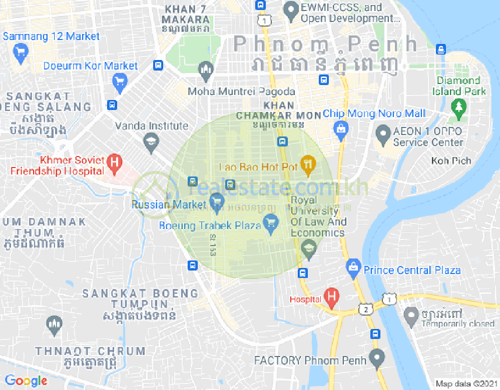 Map of World Trade Centre Phnom Penh