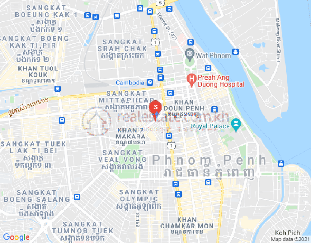 チョムチャウ, ポーセンチェイ, プノンペンの地図