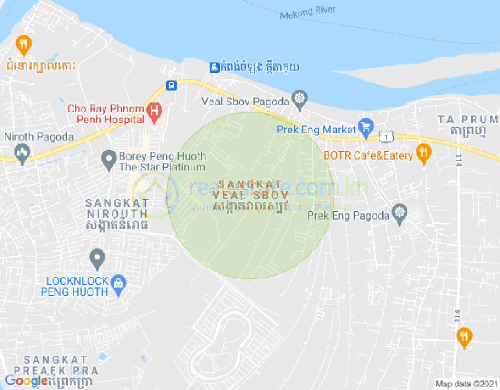 Carte de Veal Sbov, Chbar Ampov, Phnom Penh