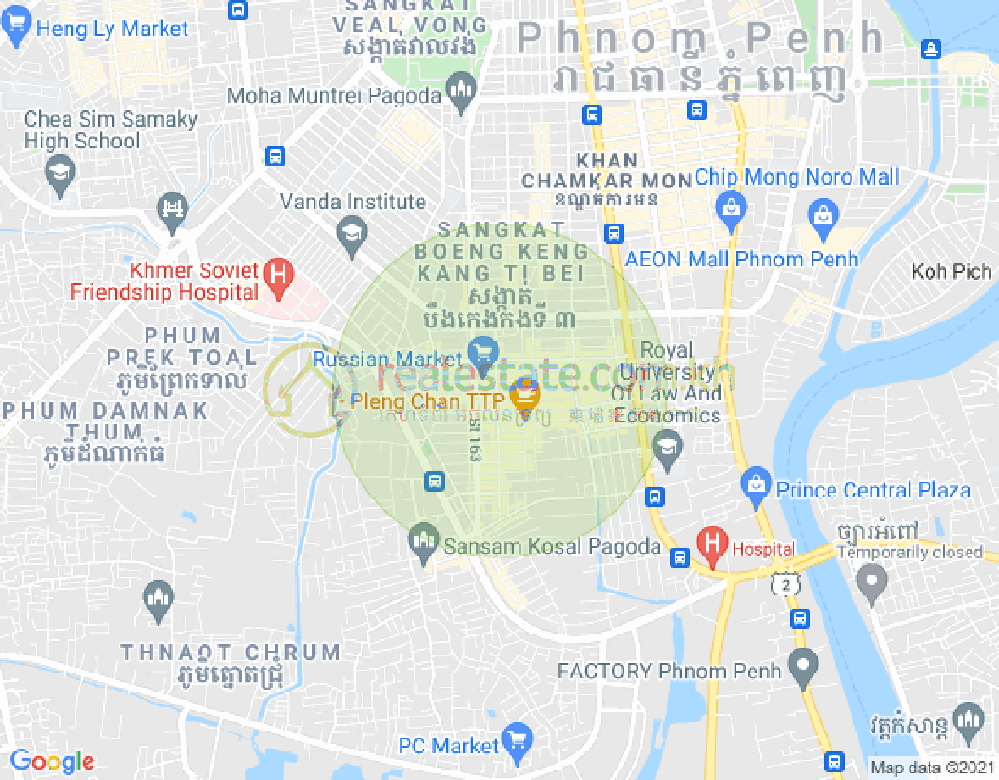 Mapa: PROPERTIES DABEST, Toul Tum Poung 1, Chamkarmon, Phnom Penh
