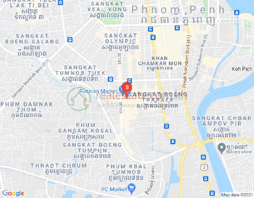 Mapa: PROPERTIES DABEST, Toul Tum Poung 1, Chamkarmon, Phnom Penh
