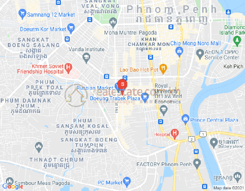 Карта PROPERTIES DABEST, Тул Том Пунг 1, Чамкармон, Пномпень