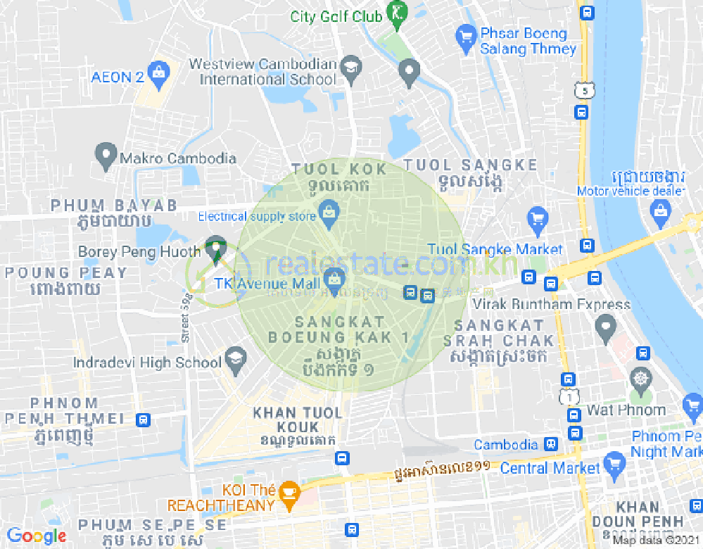 Properties DaBest, 万谷湖1分区, 堆谷区, 金边地图