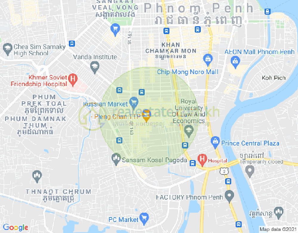 Map of BKK 1, Boeng Keng Kang, Phnom Penh