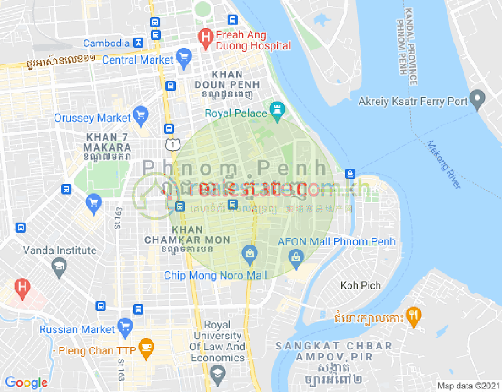 Карта PENH DABEST PROPERTIES PHNOM, БКК 2, Бынг Кенг Канг, Пномпень
