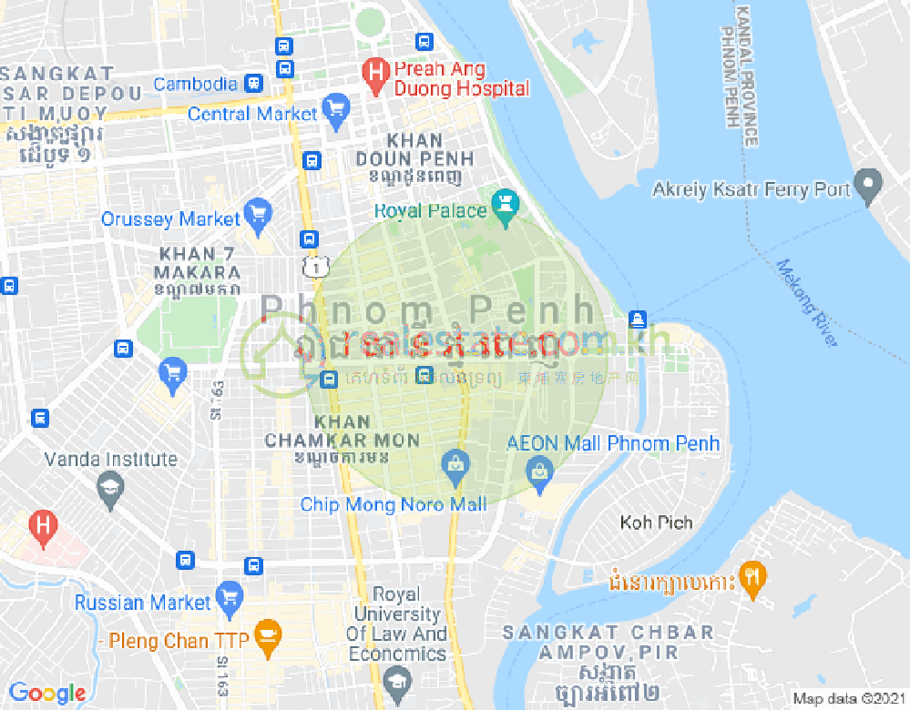 Map of dabest Properties, BKK 2, Boeng Keng Kang, Phnom Penh