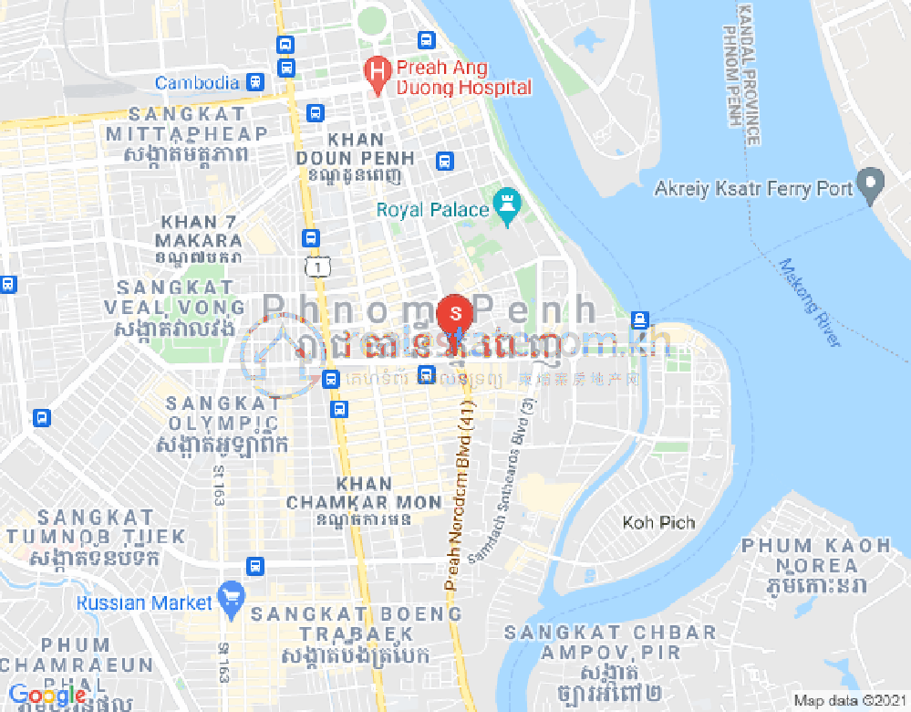 Carte de LTD PROPERTIES DABEST PROPERTIES CAMBODIA CO, Chakto Mukh, Daun Penh, Phnom Penh