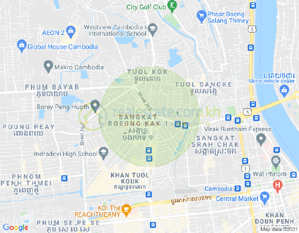 Mapa: CAMBODIA CO LTD PROPERTIES DABEST PROPERTIES, Boeung Kak 2, Toul Kork, Phnom Penh