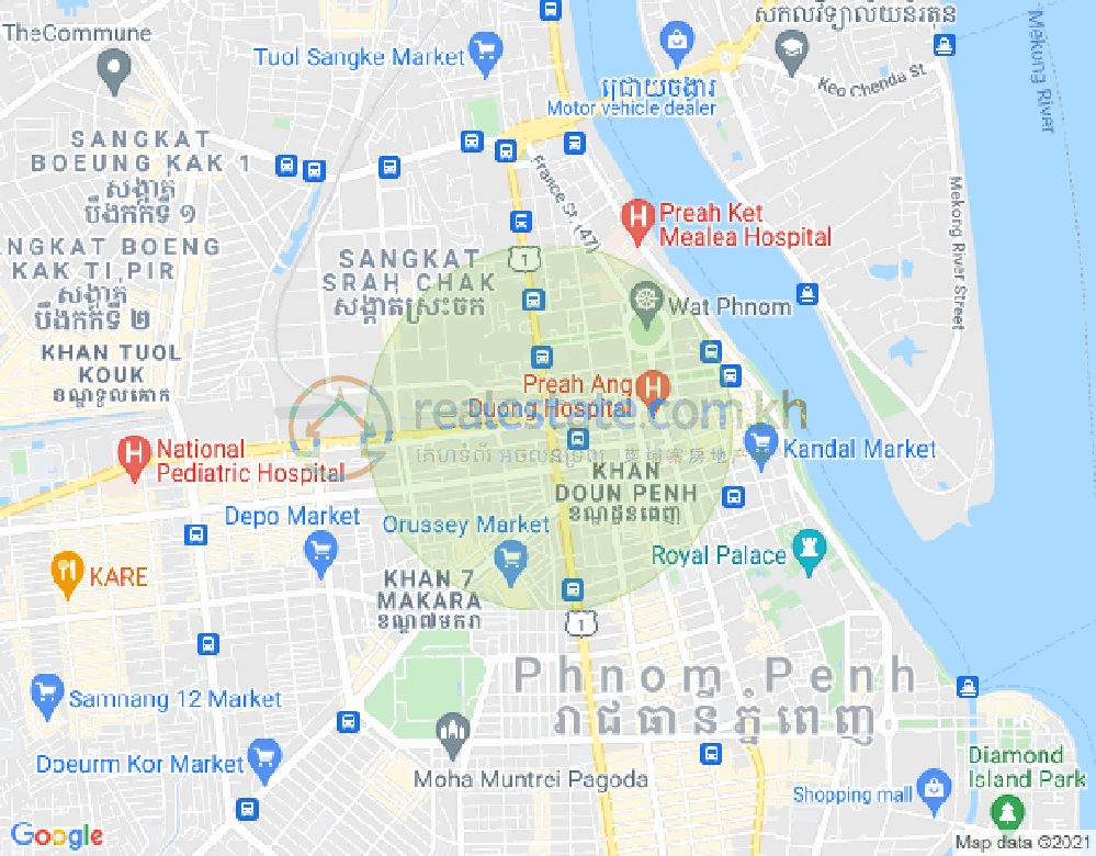 DABEST Properties, 塔仔山, 隆边区, 金边地图