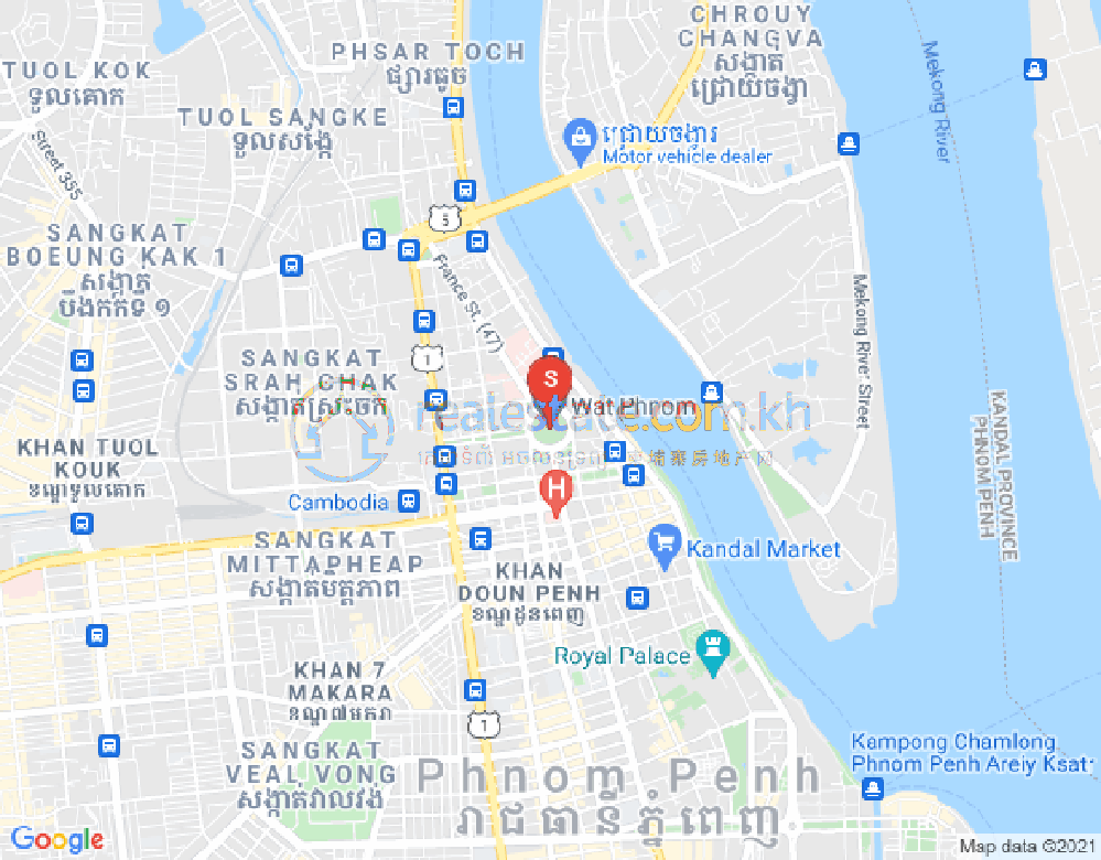 แผนที่ Properties Dabest, เบิงเรียง, ดวนป็ญ, พนมเปญ