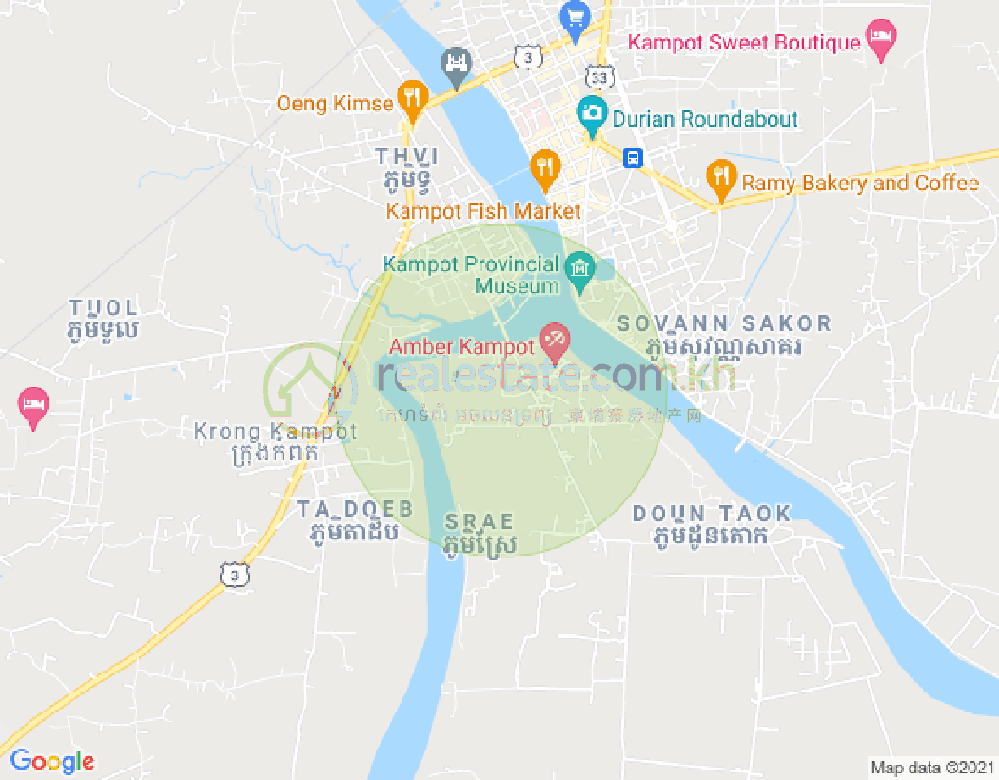 Map of Properties Dabest, Traeuy Kaoh, Kampot