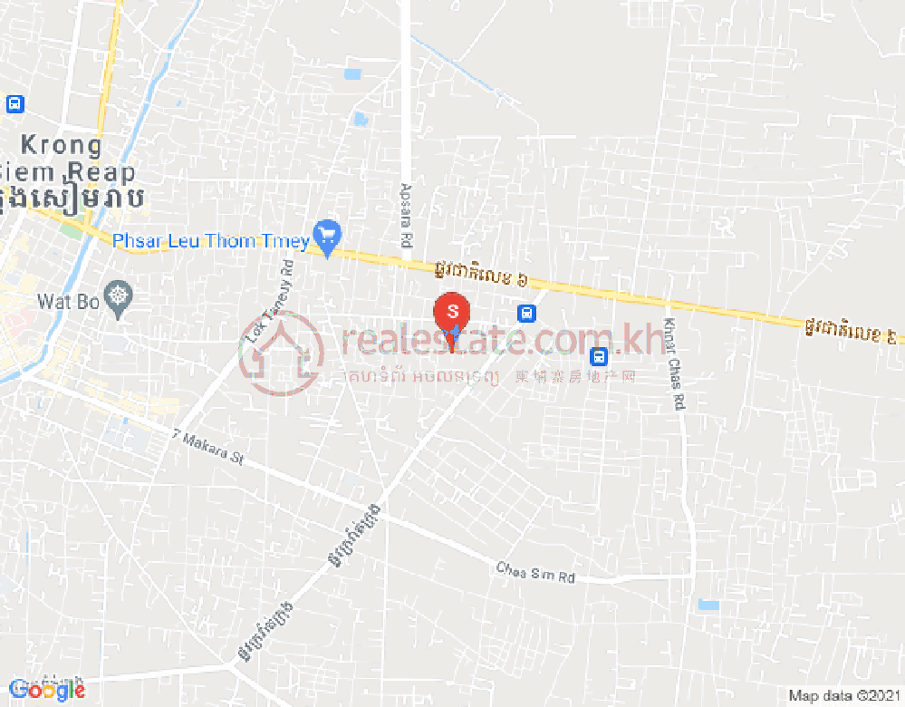 Och Road Salakamreuk Ta, サラ・カムラウク, シェムリアップの地図
