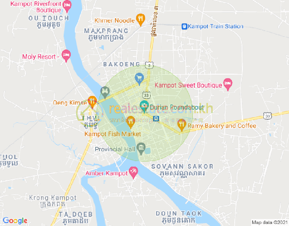 Dabest Properties, Thmei촌, Tuek Chhou시, 깜폿 지도