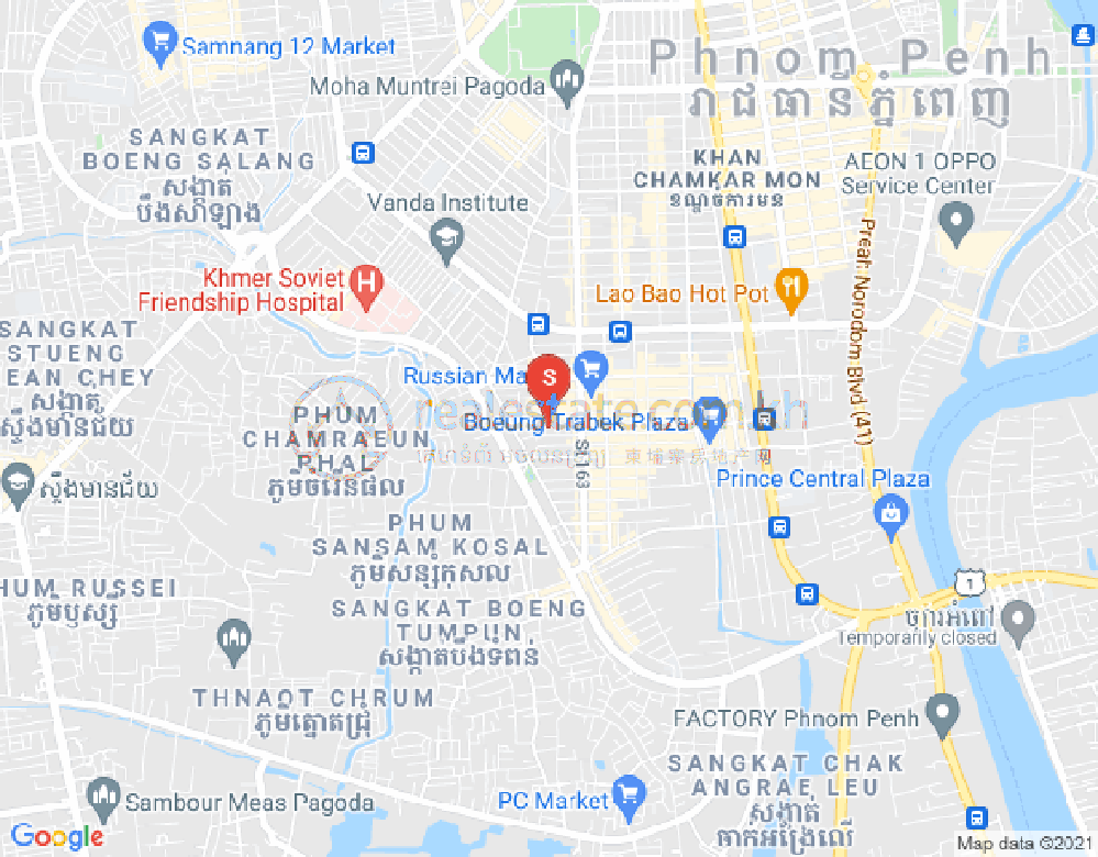 朱德奔1分区, 占卡蒙, 金边地图