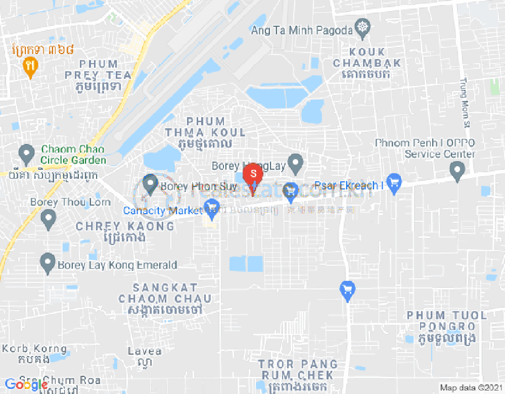 Map of Chaom Chau, Por Sen Chey, Phnom Penh