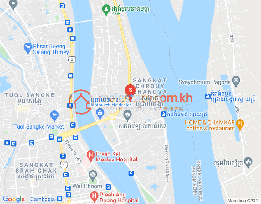 Map of Chroy Changvar, Phnom Penh