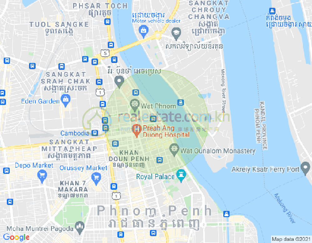 แผนที่ PROPERTIES DABEST, วัดพนม, ดวนป็ญ, พนมเปญ