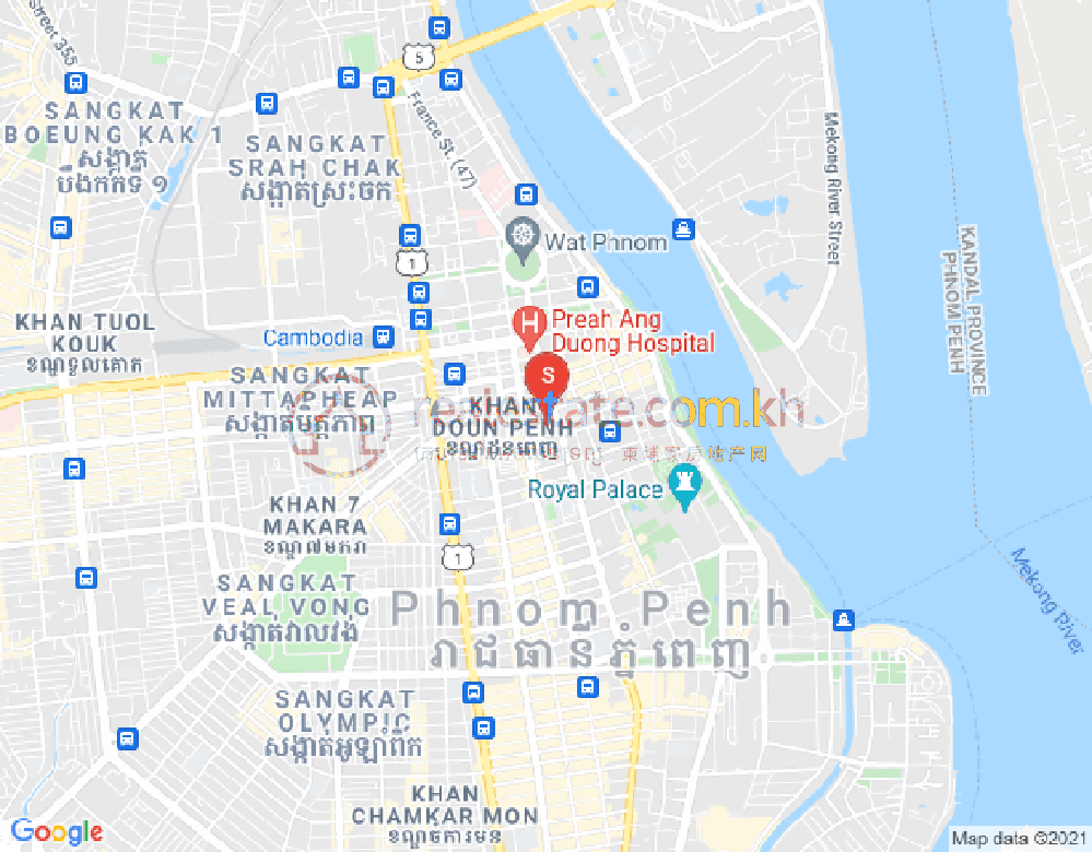 隆边区, 金边地图
