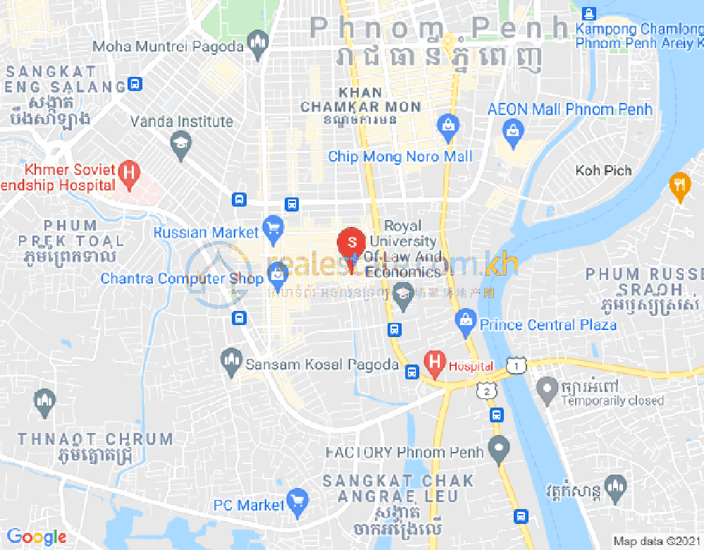 ផែនទី បឹងត្របែក, ចំការមន, ភ្នំពេញ