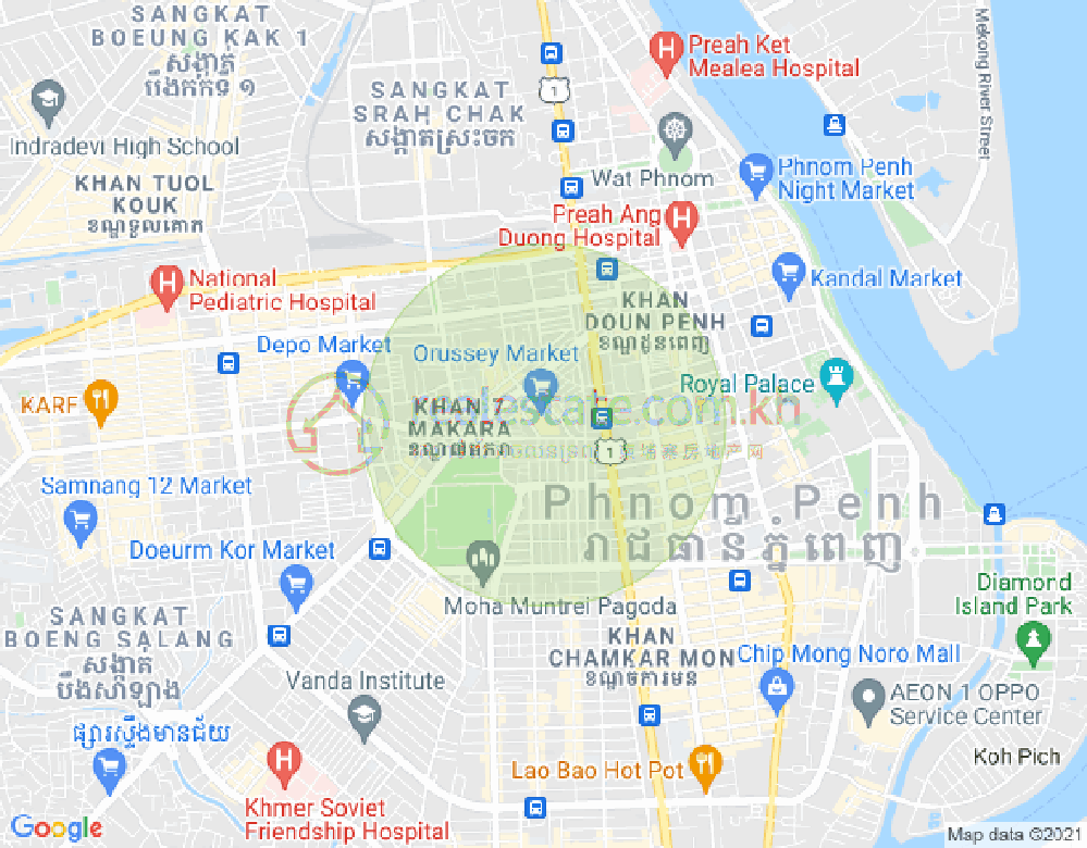Carte de Properties Dabest, Veal Vong, 7 Makara, Phnom Penh