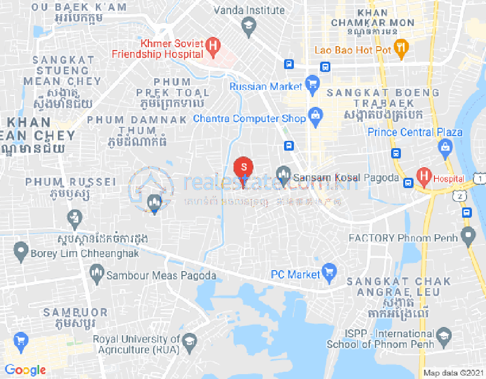 แผนที่ Boeung tumpun, เมียนเจ็ย, พนมเปญ