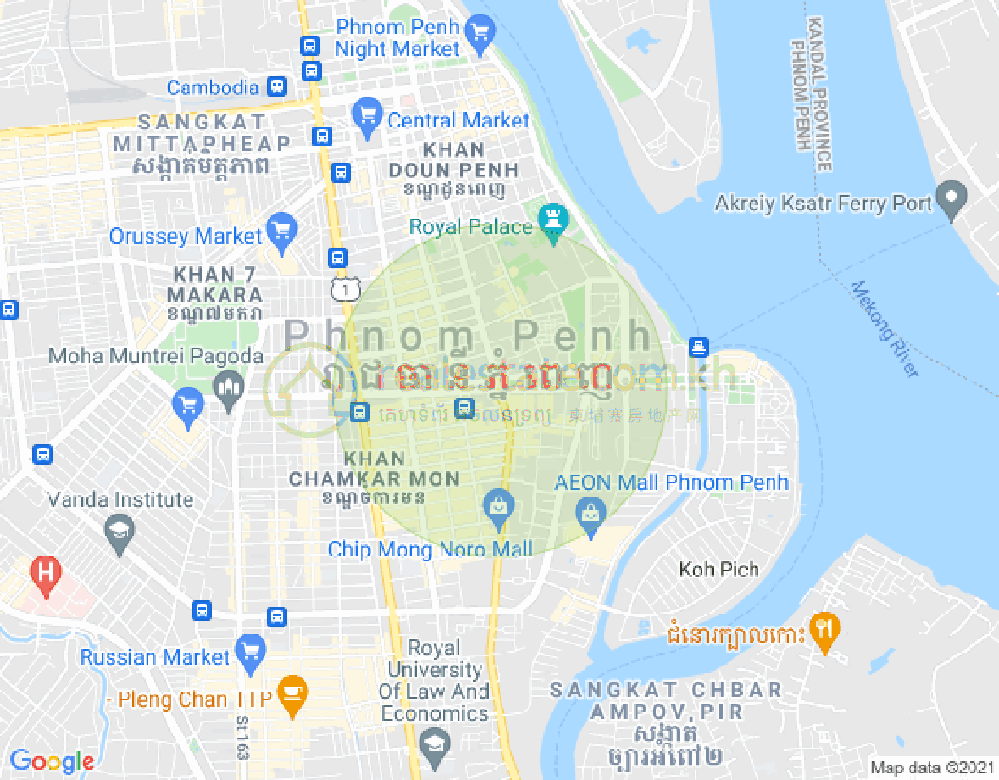 Mapa: Dabest Properties, BKK 2, Boeng Keng Kang, Phnom Penh
