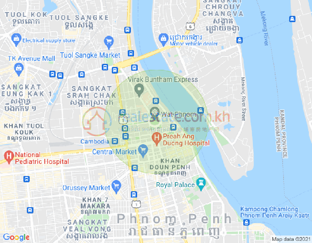 Map of Dabest Properties, Tonle Bassac, Chamkarmon, Phnom Penh