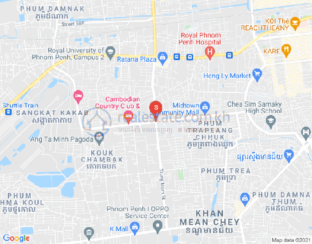 Map of Tuek Thla, Sen Sok, Phnom Penh
