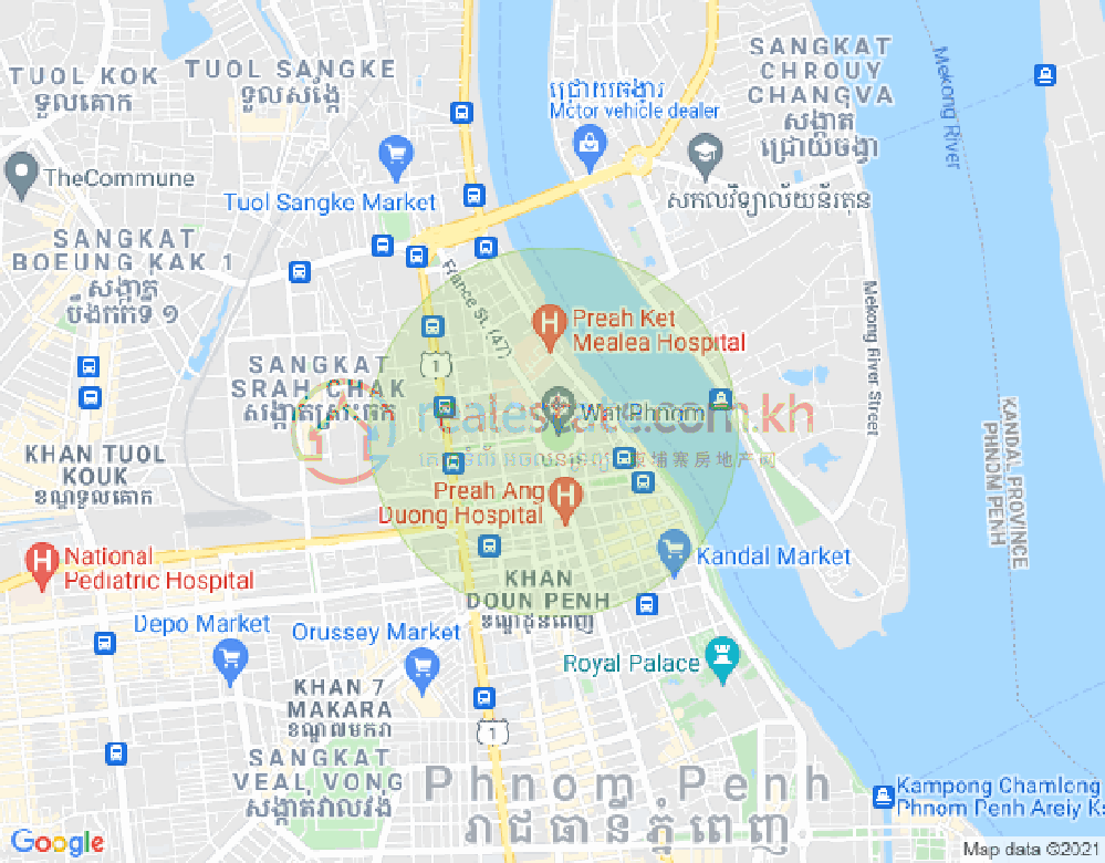 Mapa: PROPERTIES DABEST, BKK 3, Boeng Keng Kang, Phnom Penh