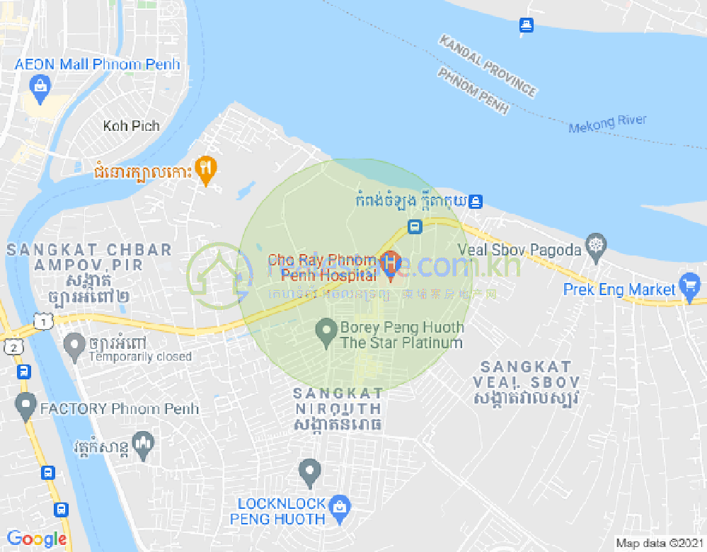 Map of Chbar Ampov I, Chbar Ampov, Phnom Penh