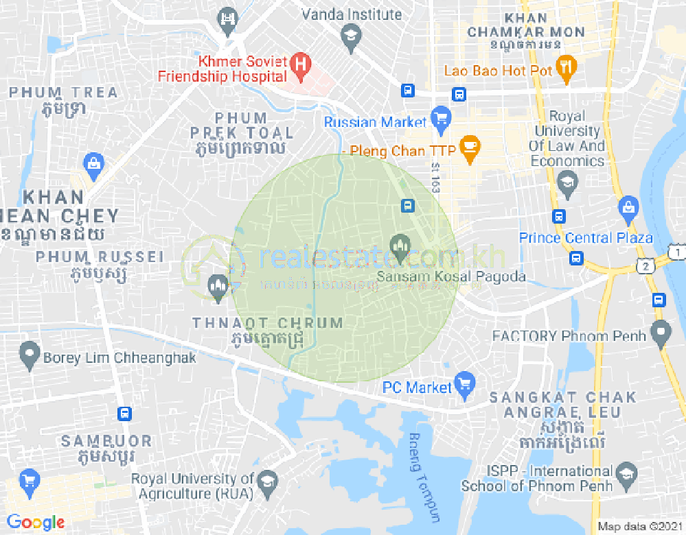 แผนที่ บึงตุมปุน 1, เมียนเจ็ย, พนมเปญ