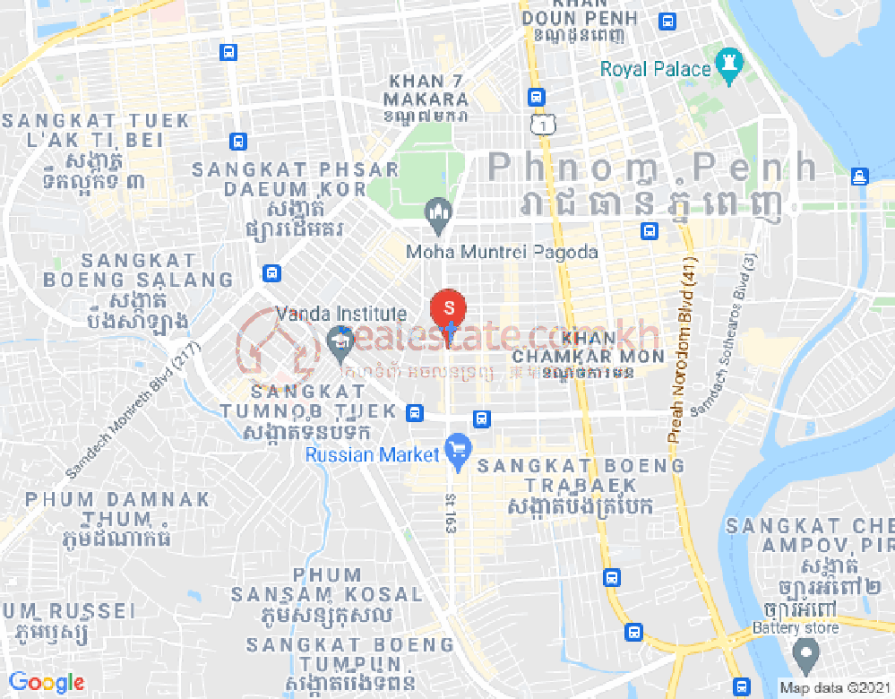 万景岗1分区（BKK1), 波哥堪, 金边地图