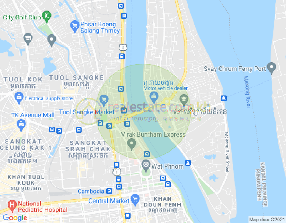 Map of Chroy Changvar, Phnom Penh