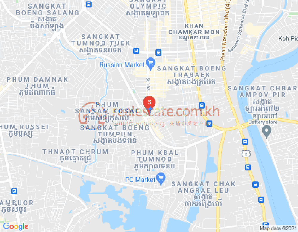 Mapa: Dabest Properties, Phsar Daeum Thkov, Chamkarmon, Phnom Penh
