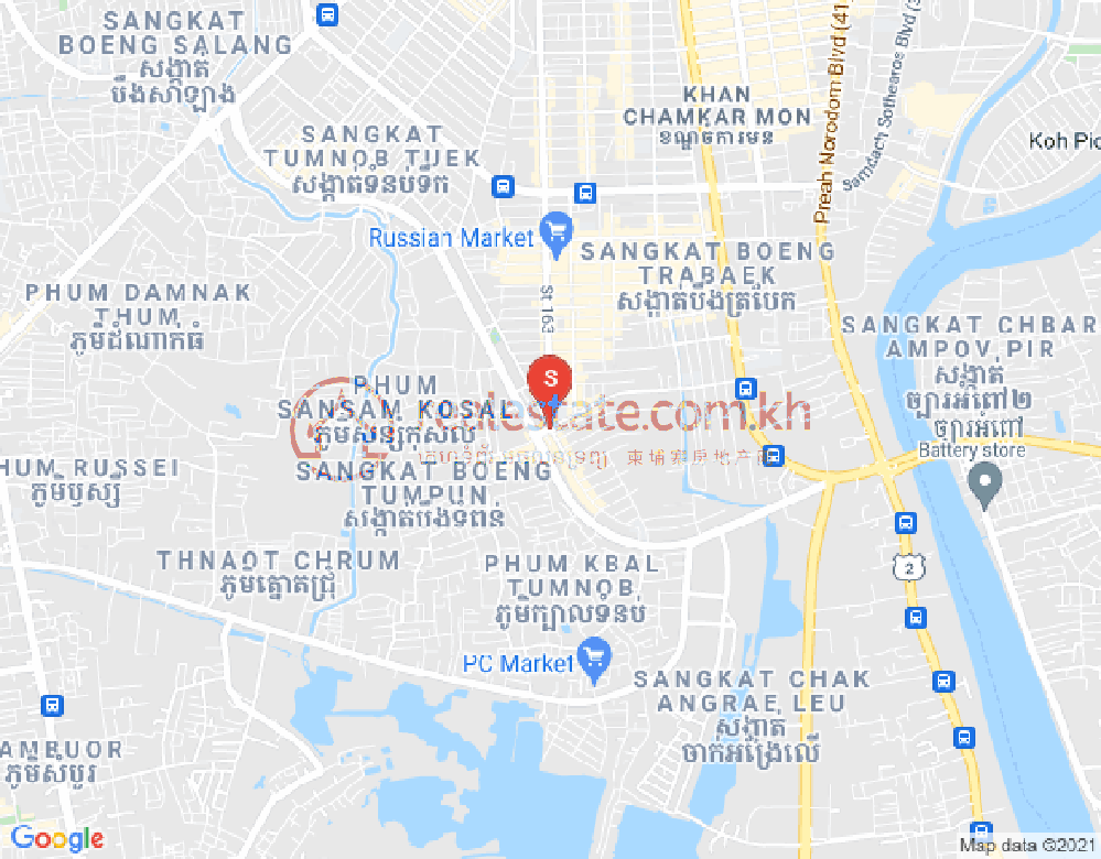 Карта Properties Dabest, Рынок Дэум Тхок, Чамкармон, Пномпень