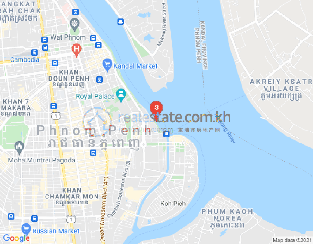 四臂湾分区, 隆边区, 金边地图