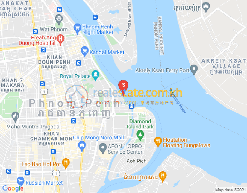 Map of Chakto Mukh, Daun Penh, Phnom Penh