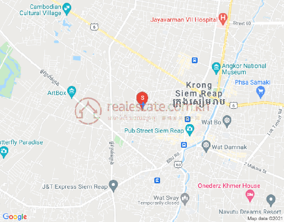 Mapa: Svay Dankum, Siem Reap