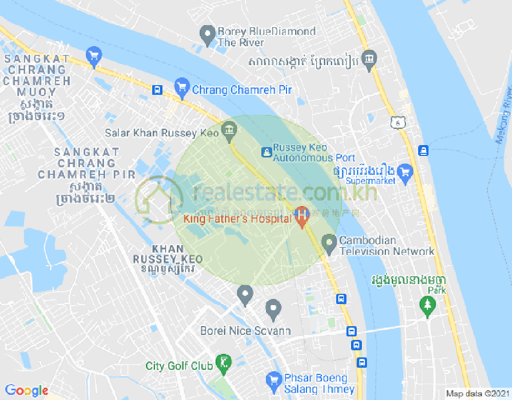 ブン・カック1, トゥールコーク, プノンペンの地図