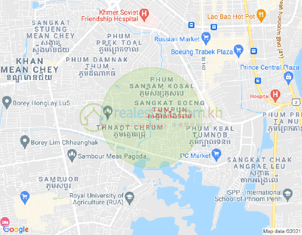 宣邦屯门1, 棉芷区, 金边地图