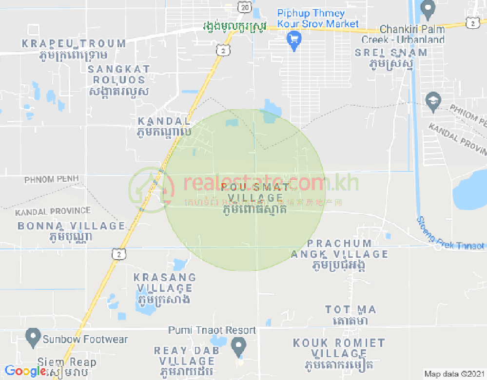 Mapa: Preaek Kampues, Dangkao, Phnom Penh