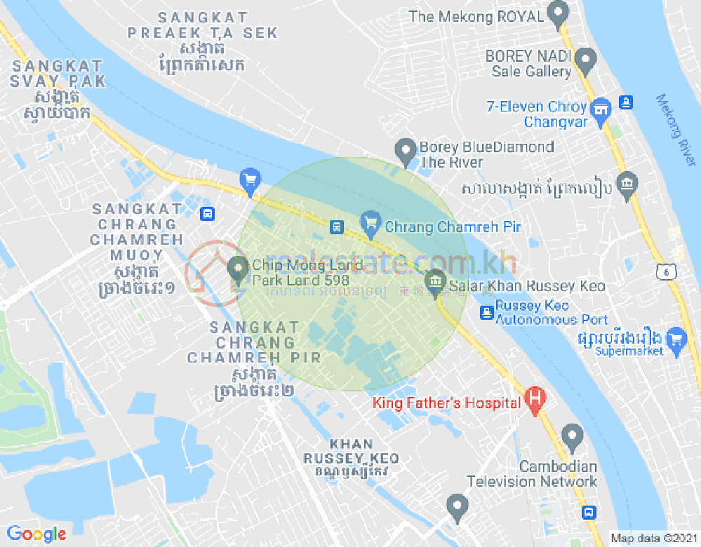 ផែនទី ច្រាំងចំរេះ១, ឫស្សីកែវ, ភ្នំពេញ
